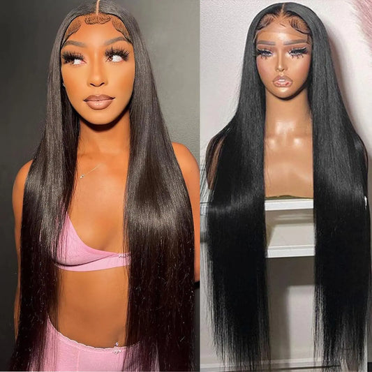 cute fairy 22 Inch Lace Front Wigs Human Hair 180% Density 13x4 HD Lace Front Wigs Human Hair Pre Plucked Glueless Wigs human hair for Women Straight Lace Frontal Wigs Human Hair